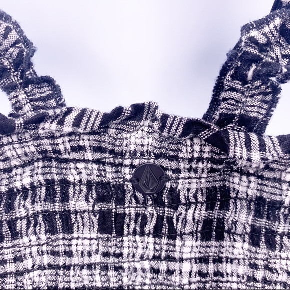 Volcom Black and White Mini Dress Size Small - Picture 7 of 9